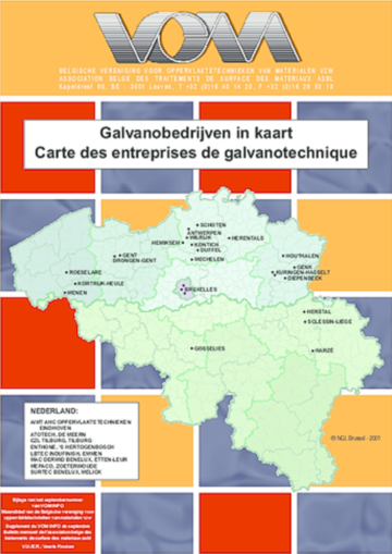 Carte des entreprises de galvanotechnique, septembre 2008